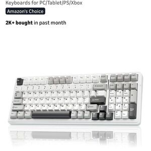 Paula White and Black Mechanical Keyboard